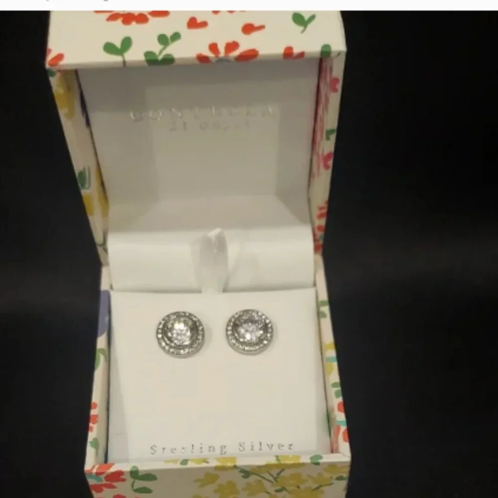 CONTESSA DI CAPRL STERLING SILVER EARRINGS - Picture 2 of 5